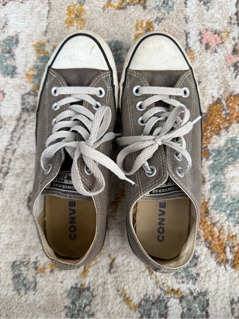 Converse Low Top Canvas Sneakers All Star Taupe Size 6M/8W | Boho Neutral